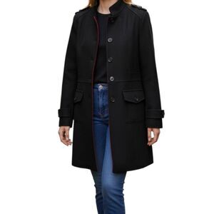 COLLEZIONE Classic Wool-Blend Overcoat Size Large